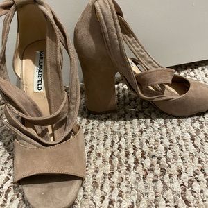 KARL LAGERFELD LACE UP HEELS